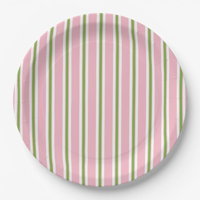 SCHICKE STREIFEN DES PAPIER-PLATE_MODERN PAPPTELLER (Vorderseite)