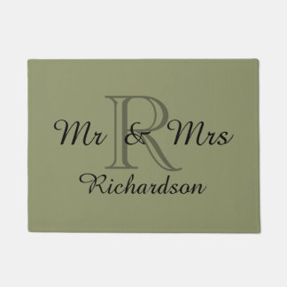 SCHICKE TÜR MAT_ " Herr u. Frau" _NAME/MONOGRAM Fußmatte