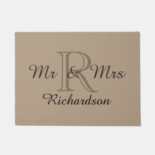 SCHICKE TÜR MAT_ " Herr u. Frau" _NAME/MONOGRAM Fußmatte