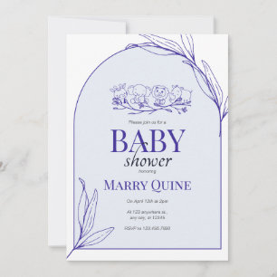Schicke Typografie-Baby-Party  Einladung