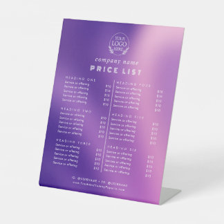 Schicke Typografie Geschäftsdienstleistungen Preis Sockelschild