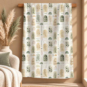 Schicke Wasserfarbe Boho Regenbogen-Formen-Decke Fleecedecke