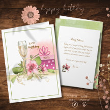 Schicke Wasserfarbe Rosa Magnolie Champagner Gebur