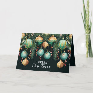 Schicke Weihnachtsbaum-Ornament-Geschäfte Karte