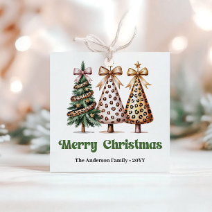 Schicke Weihnachtsbäume Minimalistisches personali Geschenkanhänger