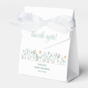 Schicke Wildblumen-Schmetterling-Baby-Shower-Danke Geschenkschachtel