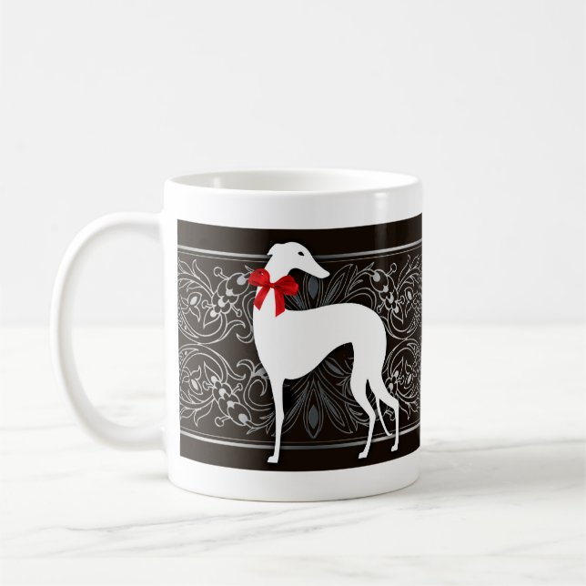 Schicke Windhunde Kaffeetasse (Links)