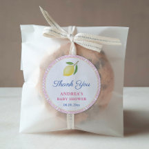 Schicke Zitronen Rosa Weiße Mädchen Baby Shower Fa