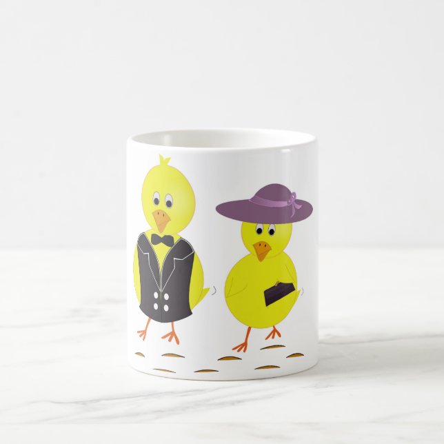 SCHICKEN "GLÜCKLICH" KAFFEETASSE (Mittel)