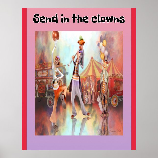 Schicken Sie die Clowns ein Poster (Vorne)