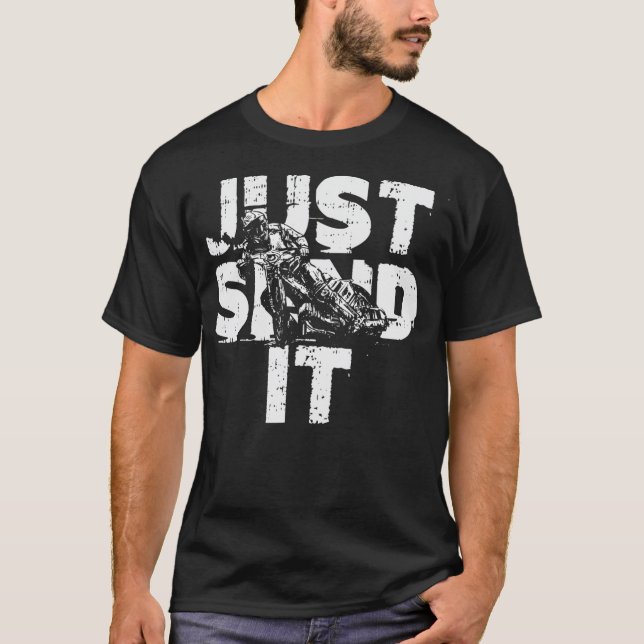 Schicken Sie einfach ein motocross Cooles Motorrad T-Shirt (Vorderseite)