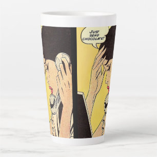 Schicken Sie einfach Schokolade Vintage Kunst Milchtasse