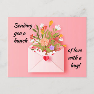 Schicken Sie Liebe und Umarmung! Postkarte