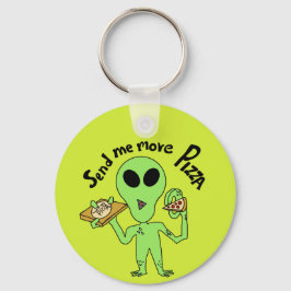 schicken Sie mir mehr Pizza ufo Schlüsselanhänger