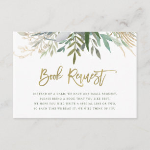 Schicker Baby-Buch-Antrag des Laub-  Begleitkarte