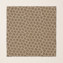 Schicker brauner Giraffen-Druck Chiffon-Schal