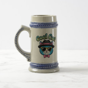 Schicker Cooler Kater Bierglas