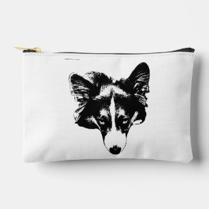 schicker Corgi Gesichtsausdruck Zubehörtasche