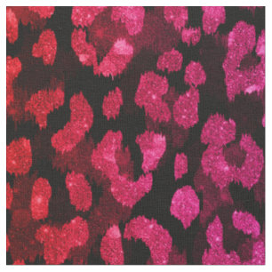 Schicker, girly, rosa, glitzernder Gepard-Druck Stoff