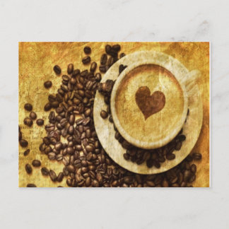 Schicker Java-Cappuccino Postkarte
