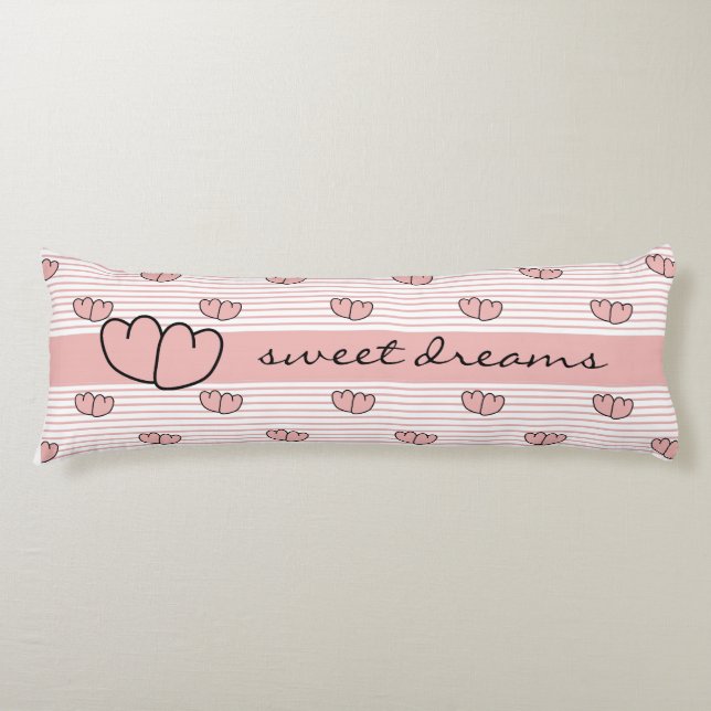 SCHICKER KÖRPER PILLOW_ " SÜSSE TRÄUME" SEITENSCHLÄFERKISSEN (Vorderseite)