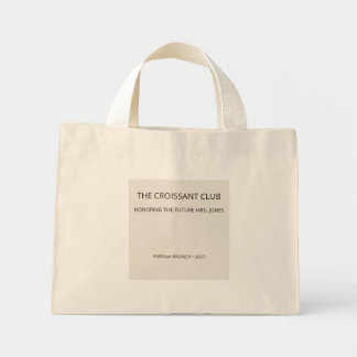 Schicker Mandel-Croissant-Club Future Mrs Brunch Mini Stoffbeutel