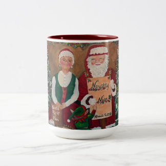 Schicker oder Netter Weihnachtsmann-Weihnachtsbech Zweifarbige Tasse