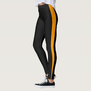 Schicker orange Streifen-Entwurf Leggings