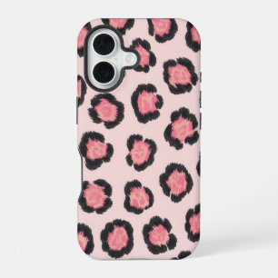 Schicker rosa Leopardenprint iPhone 16 Hülle