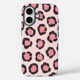 Schicker rosa Leopardenprint  iPhone 16 Hülle