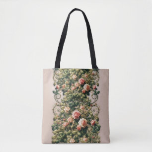 Schicker Rosa Rosenranken Blumeneleganz Tasche