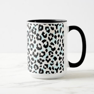 Schicker Schwarzweiss-Geparddruck Tasse