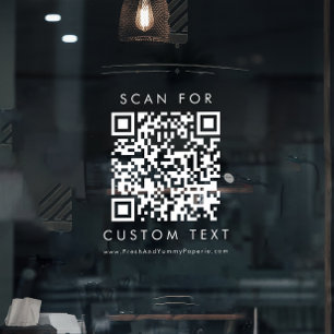 Schicker transparenter Geschäftszoll QR-Code Fensteraufkleber