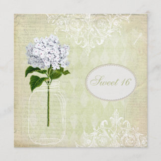 Schicker Weckglas-u. Hydrangea-Bonbon 16 Einladung