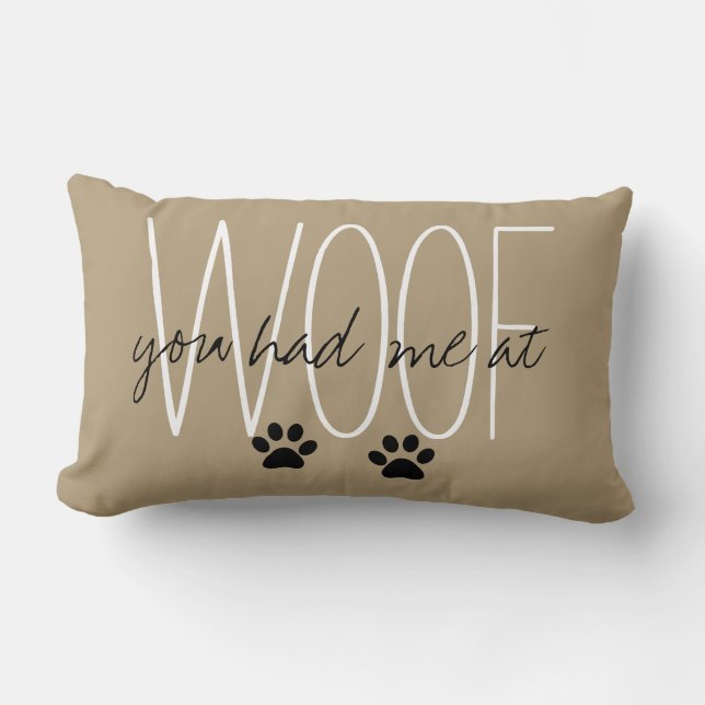 SCHICKER WURF PILLOW_ " SIE HATTEN MICH AM SCHUSS LENDENKISSEN (Vorderseite)