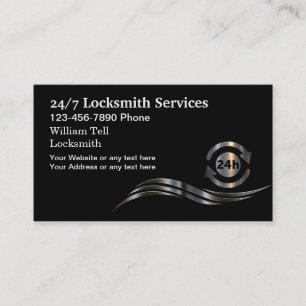 Schickes 24-Stunden-Schlossdienst-Service Visitenkarte