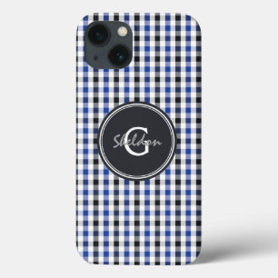 schickes adrettes Ginghammustermonogramm des Case-Mate iPhone Hülle