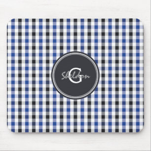 schickes adrettes Ginghammustermonogramm des Mousepad