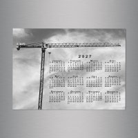Schickes Baukran-Foto 2027 Kalender Magnet