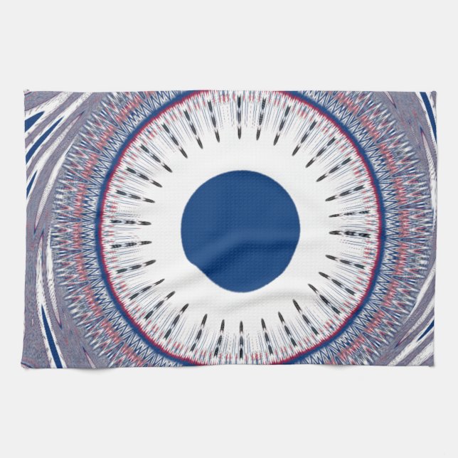 Schickes Blau Geschirrtuch (Horizontal)