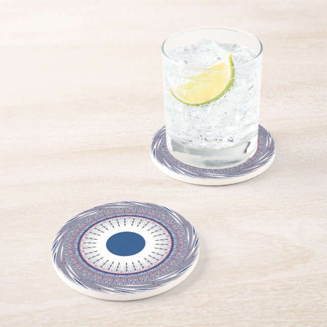 Schickes Blau Getränkeuntersetzer (Seite)