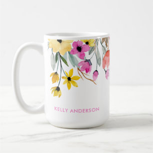 Schickes Blumenmuster Botanisch Trendig Kaffeetasse