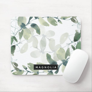 Schickes Eukalyptus-Monogramm Mousepad