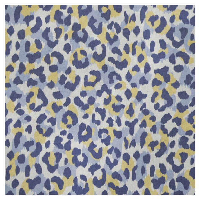Schickes, farbenfrohes blau-gelbes Cheetah-Druckmu Stoff (Muster)