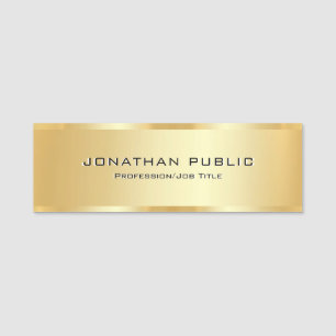 Schickes Faux-Gold-Vorlagen-Personal-Mitglieder-Be Namensschild