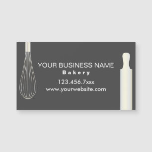 Schickes Faux-Weißgold Bäckerei-Business-Magnet Magnetkarte