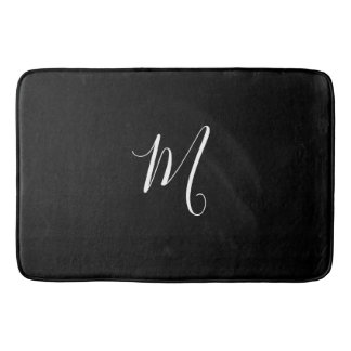 SCHICKES FESTES WEISSES MONOGRAMM DES BADEMATTE