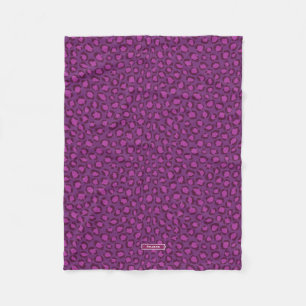 Schickes, fettes, lila-weißes Cheetah-Druckmuster Fleecedecke