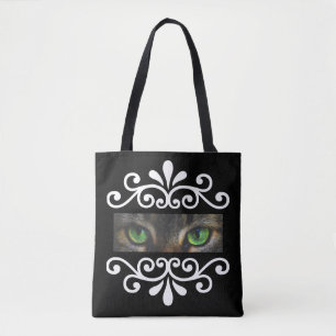 Schickes florales Vektor Katzen Augen Custom Foto  Tasche