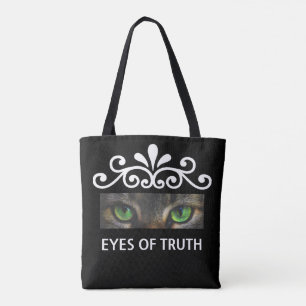 Schickes florales Vektor Katzen Augen Custom Foto  Tasche